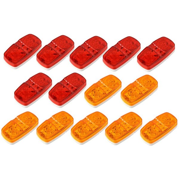 14X LED Side Marker Light for Rear Trailer Truck Car RV, Boats, Etc.