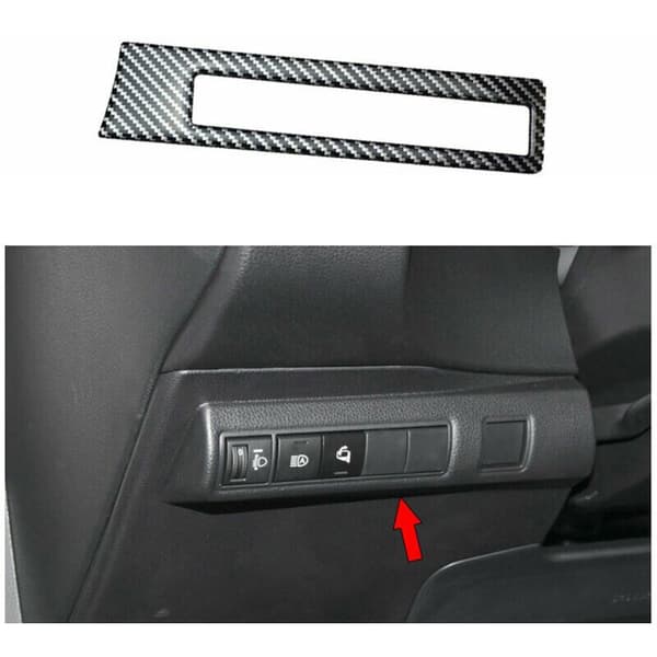 for 2019-2021 Real Fiber Headlight Switch Frame Cover Trim