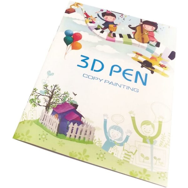 3d-pennmalbok for 3d-utskrift Penntegningssjablonger 40 tegnemønster med en gratis gjennomsiktig mal for barn gjør det selv