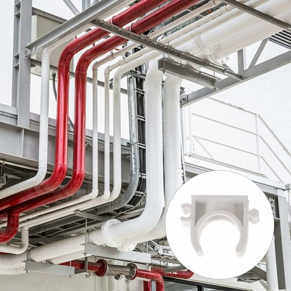 PVC-vesijohtoputken kiinnikkeet U-kiinnike PEX-putkelle Muoviset sähkötarvikkeet Kannettava virtalähde Valkoinen 25mm 100kpl