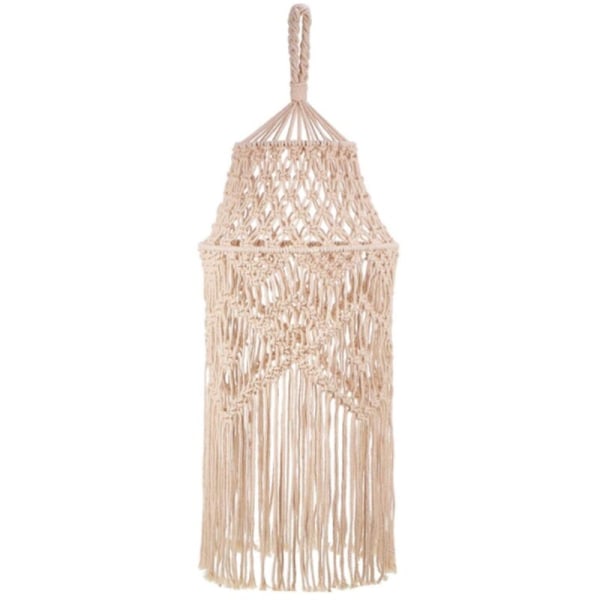 Strikkede lampeskjerm taklampe, Boho pendellampe hengende lampe for soverom og bad 1 stk serie