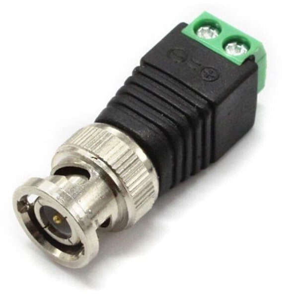 20 st metall BNC-hane med DC-skruvterminal UTP-videobalun för CCTV-övervakningskamera