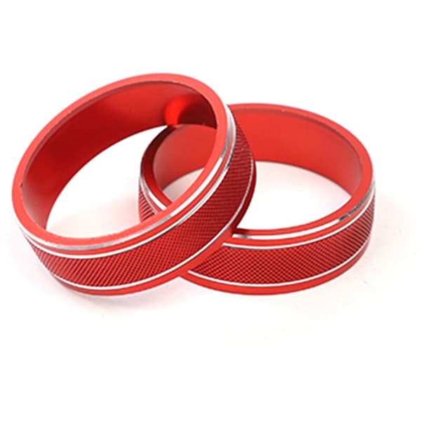 Dekorativ ring för bil CD-knapp, röd, för Nitro 2007 2008 2009 2010 2011 2012