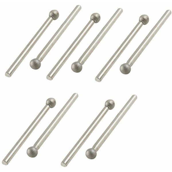 SODIAL(R) 10 stk 5mm kulehode 3mm skaft spiss slipesteiner