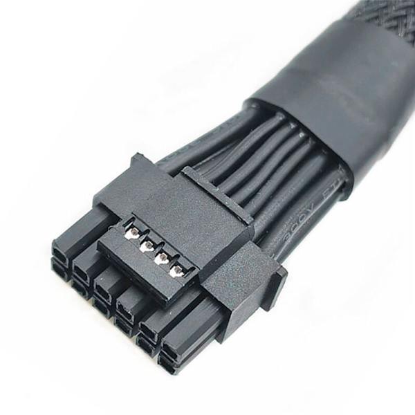 12VHPWR PCIe 5.0 Stikkontakt 12VHPWR 16Pin 12+4Pin Han Hun GPU Strømkabel Stikkontakt med Terminaler Sort