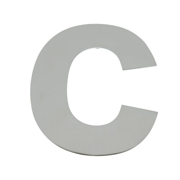 Bogstav C i rustfrit stål 150 mm markering