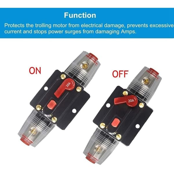 DC 12V 20A Bilskyddsljud Kretsbrytare Säkringshållare (12V 20A)