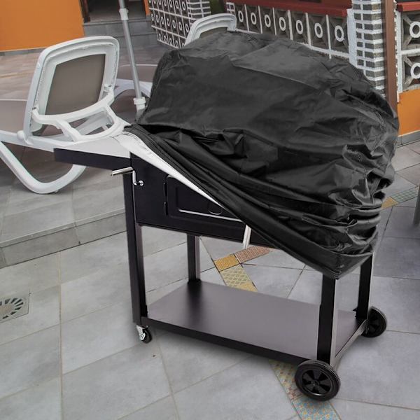 Vattentätt svart grillöverdrag 145 x 61 x 117 cm