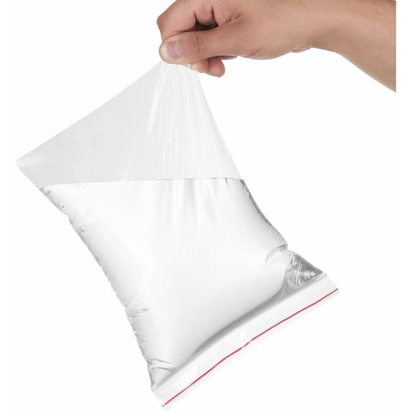 Gennemsigtig plastikpose 80x120mm posepakke med 100 lynlåseposer plastikpose I Pålidelig lille gennemsigtig pose I Polyethylenposer til organisering