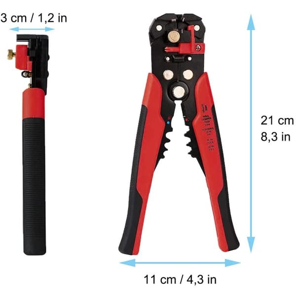 Automatisk kabelavstripper - Avstripping-Kapping-Krymping 3 i 1 (Gul)