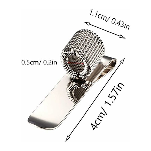 Sæt med 5 vandrette og lodrette blyantholdere, rustfrit stål, med fjeder ring på lommen, holder eller clips til lommepen, lommeblyant, cli