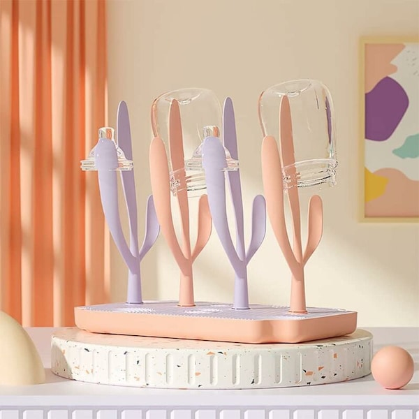 Babyflaskedryer Babyflaskedryestativ Babyflaskedrener Tørker Avtakbar Babyflaskedryestativ for Ren og Ryddig Baby, Flaskeholder for Ba