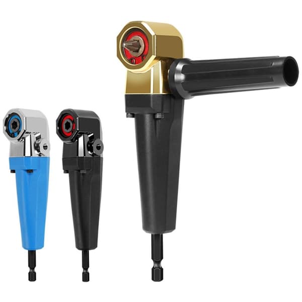 90° Vinkelforlengelse Drill Vinkeladapter Skrutrekker Hexnøkkel Drill Bit Socket Holder Strømværktøy-Blå