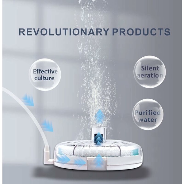 filter til akvarier, akvariefilter med luftsten, svampfilterpude og biokemisk filtermateriale, lydløs filter til 10-25 liters akvarium