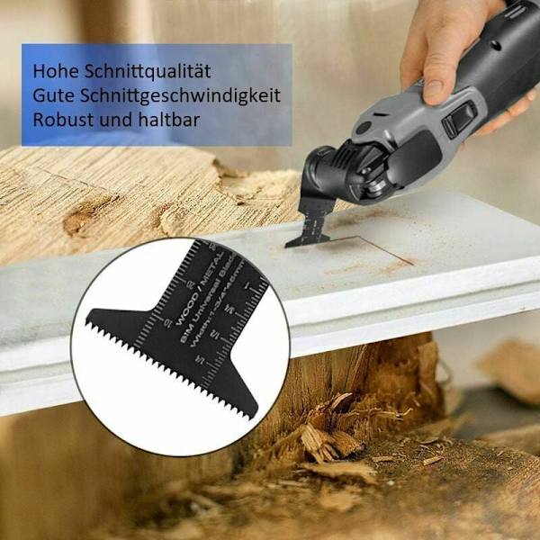 Multiverktøy-blad, oscillerende sagblad, 21 deler blandet multiverktøysett, med universelle hurtigutløsende oscillerende multiverktøytilbehør for generell bruk