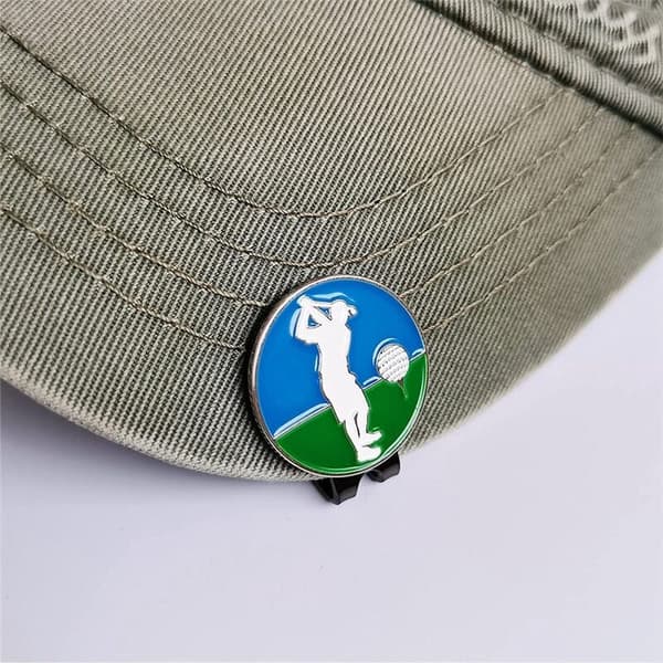 Magnetisk Golf Hat Clips Bold Markør Holder til Golf Hatte Caps Visor Bælte, Sølv