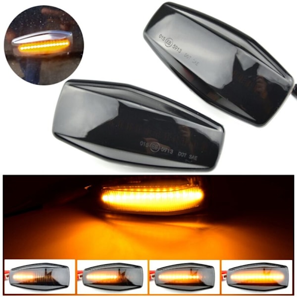 LED-sidomarkeringsljusindikator Dynamisk blinkerslampa Montering Passar för I10 / - Svart