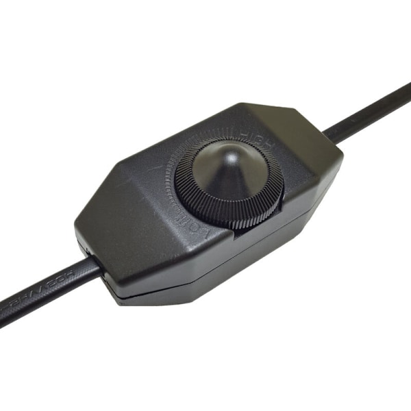 1A 220Vac Design Dimmbar LED-Dimmer (Rotasjonsdimmer) LED-Dimmbar, På/Av, 110-220V, In-Line Bryter, Svart