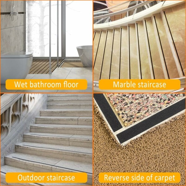 Självhäftande halkfri tejp, 15M25MM trapphalkfri tejp antar självhäftande design, PVC halkfri tejp för alla typer av trappor och självhäftande halkfri tejp