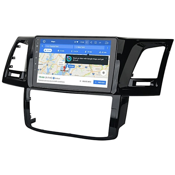 Bildekk Fascia Trim Installasjonsramme Dvd Panel Dash 9 Tommer 2 Din for Fortuner 2008-2014