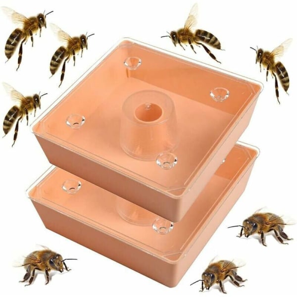 2kpl Bee pikasyöttölaite, Neliömäinen Beehive Top Mehiläissyöttölaite Mehiläishoitolaitteet Mehiläishoitajatyökalu