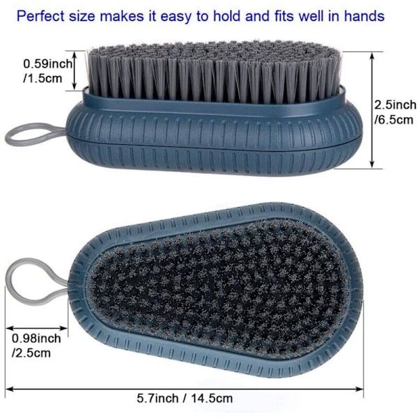 2 st Skrubbborste, Skrubbare för Kläder Skor Tvätten och Kvalitet
