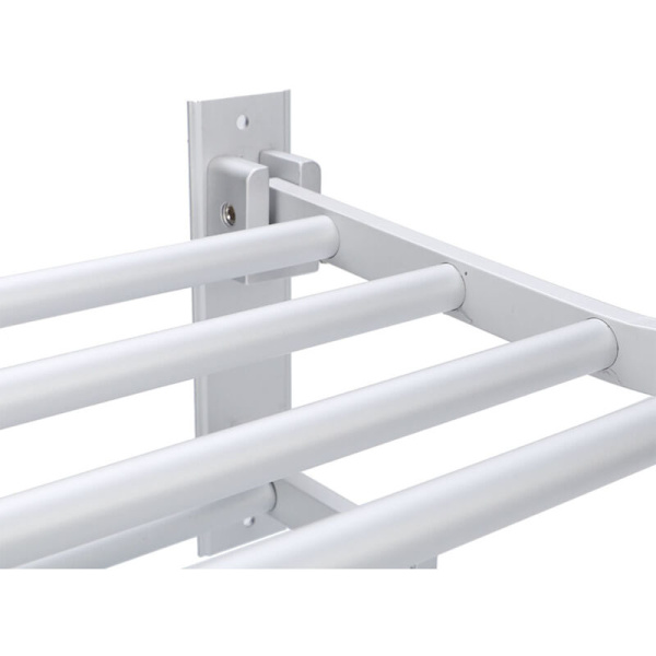 Håndklædeholder, Dobbeltlags aluminium badehåndklædeholder, husholdningsbadeværelse plads, vægmonteret opbevaringsstativ 37cm
