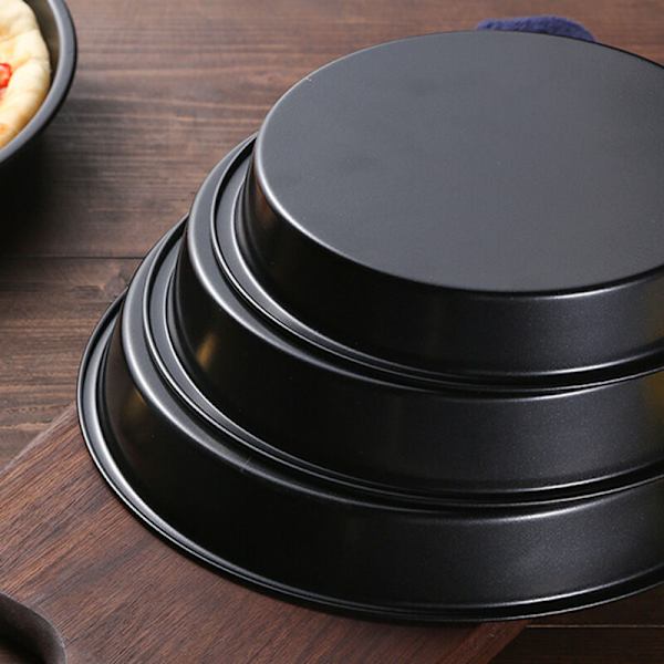 2 stk. pizzatallerken, non-stick belægning, rund pizzatallerken, non-stick kulstofstål pizzabakke ovn grillkomfur, til restauranter og hjemmelavet pizzakok
