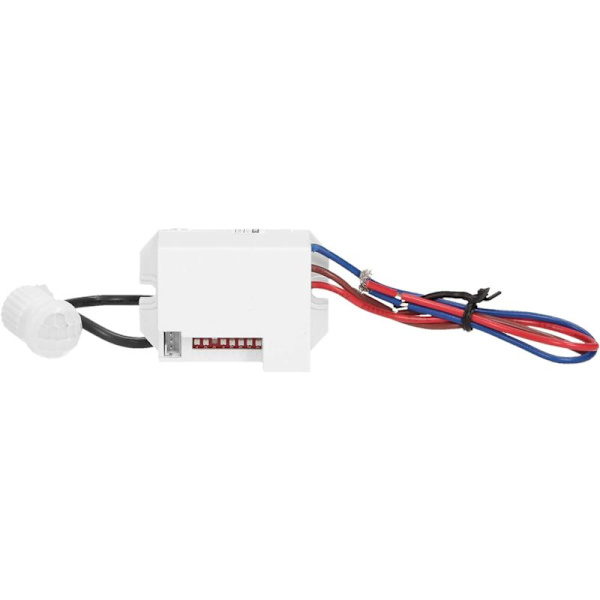 Mini bevægelsessensor lys 140 grader LED AC 110V-240V Kompatibel med skumringsrelæ og timer