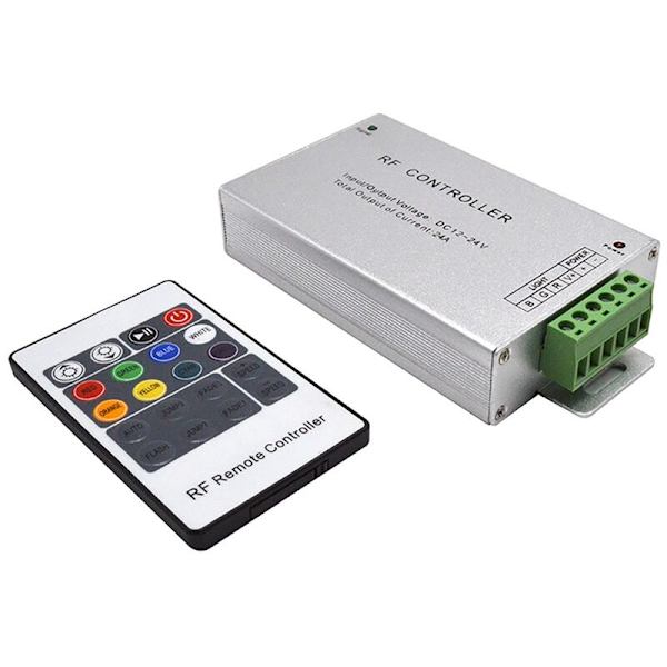12-24V Lavtryk RF LED-controller 20 Nøgle Farverig RGB Lysbjælke Dimmer Controller