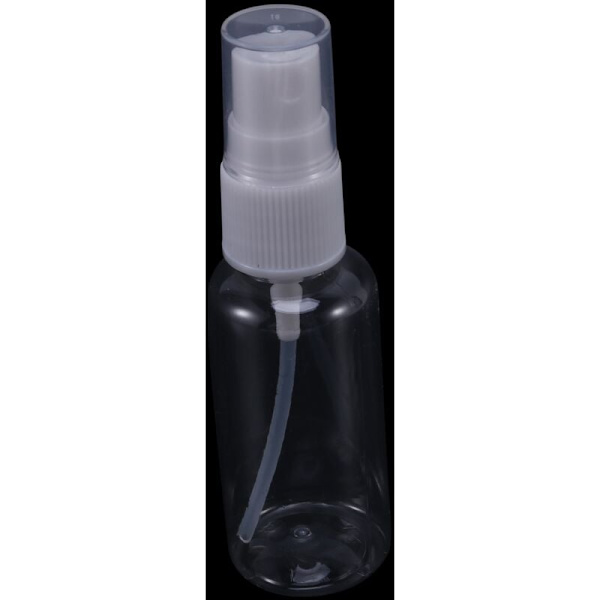20 st 30 ml (1 oz) genomskinliga plastsprayflaskor, bärbara påfyllningsbara sprayflaskor för resor, rengöring, eteriska oljor