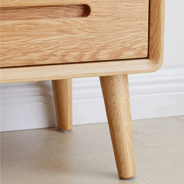 10cm træbordben sæt med 4 koniske skråtstillede massive træmøbelben med monteringsplader og skruer til sofa seng skab sofa stol (Tilt)