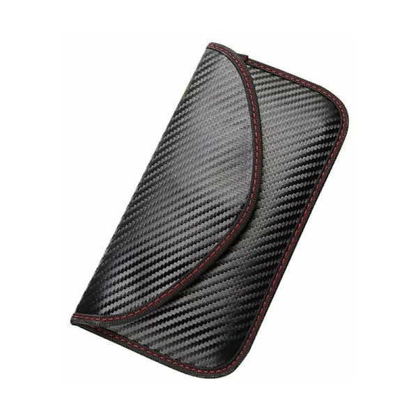 Store RFID-beskyttende Etuier til Telefon og Bilnøgle, Faraday Bur Taske Blokerer RFID Signal NFC WiFi GSM Bluetooth - Kulfiber-DENUOTOP