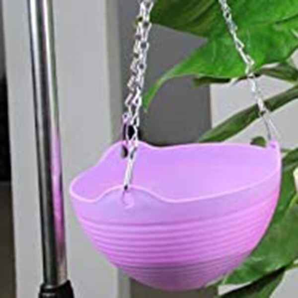 Plast hängande planter 3 st serie hängande korg inomhus utomhus rund växtkruka gräs orkidé rotting planter