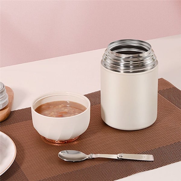 Termisk beholder, 500ml rustfrit stål opvarmer, termisk madkasse til mad, suppe mad kop