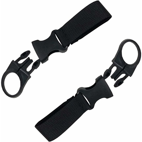 2-pack Vattenflaska med Hängande Rem, Hängslinga, Bärbar Vattenflaska Ringhållare, Nylonrem, Spännstift för Cykling, Utomhusresor