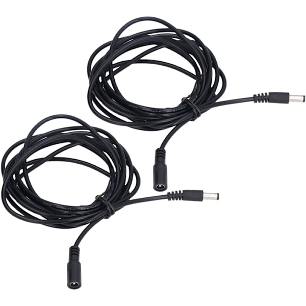 LED-jatkojohto 2 kpl LED-aurinkovalo Jatkojohto DC12V 24V 5.5x2.1mm Urospuolainen naaras Valvontavirran jatkojohto Pistorasia ja jatkojohto