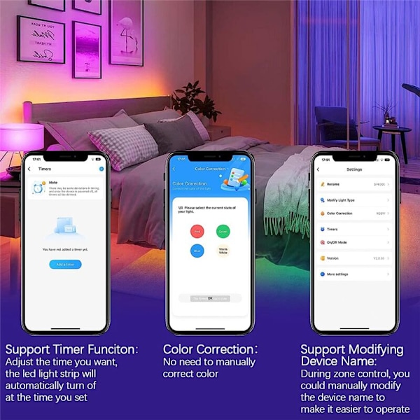 SP630E Bluetooth LED-ohjain, tukee PWM:tä, yksisävyistä CCT:tä, RGB:tä, RGBW:tä, RGBCCT:tä ja SPI TTL IC-sirunauhavaloa