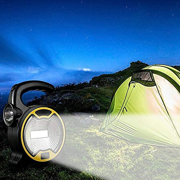 Bärbar LED-arbetslampa Lykta Vattentät Nödstrålkastare Laddningsbar Strålkastare för Utomhusvandring Camping, Grön