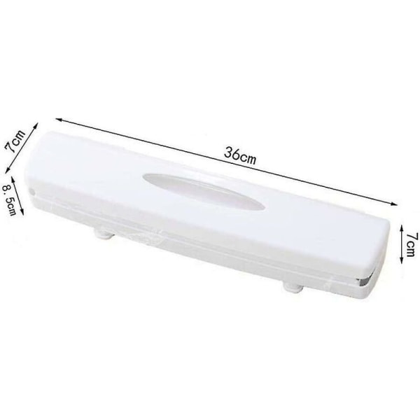 Food wrap or aluminium foil dispenser in white, plastic, 30 cm