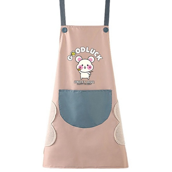 Cute Cartoon Mouse Kitchen Apron for Women Home Cleaning Tools Waterproof Apron Easy to Clean-
