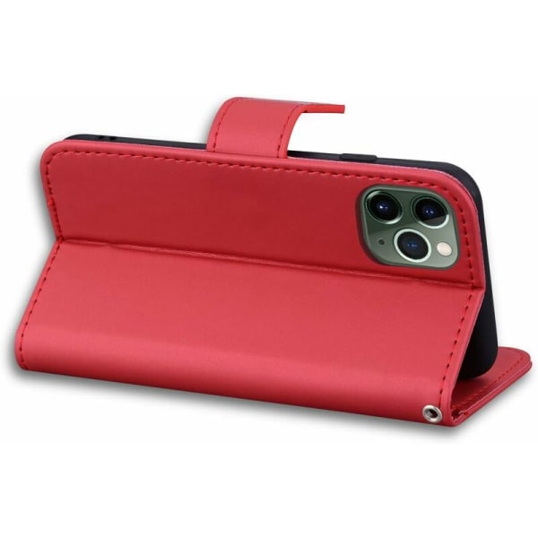 iPhone 11 -kotelo, sarjakuvaeläin, söpö taittuva jalusta (punainen)