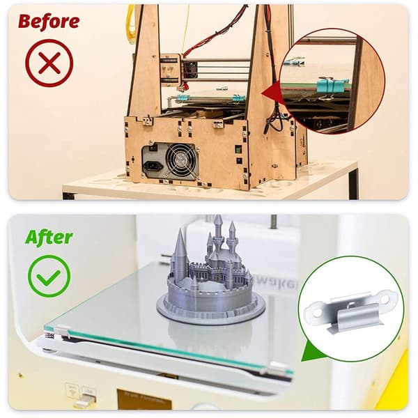 Printer seng clips Hot seng glas platform clips 3D printer fiksering klemmer glas seng clips til fiksering printer seng platform 8stk