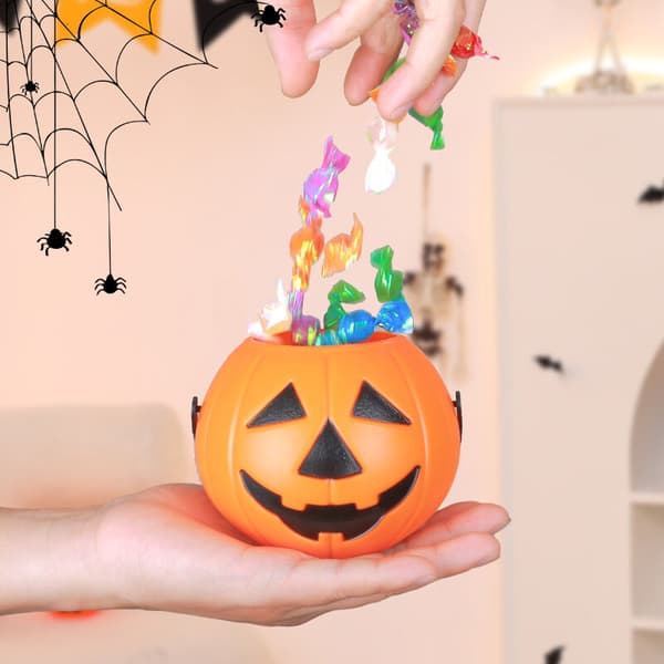 Bærbar Halloween græskar spand lanterne