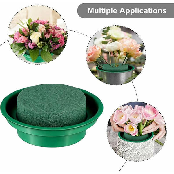 Förpackning med 8 runda blomskum DIY blomsterarrangemang kit våt grön rund blomskum block för bröllopsdekor
