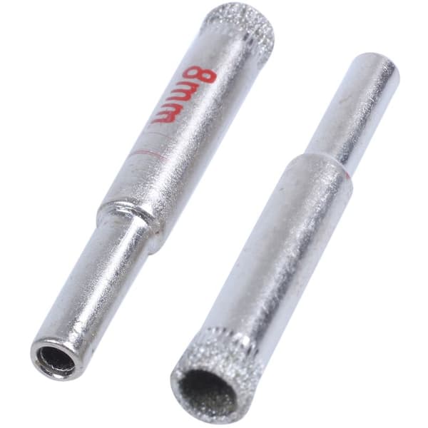 12 stk 8mm rett skaft glass hullsag bor