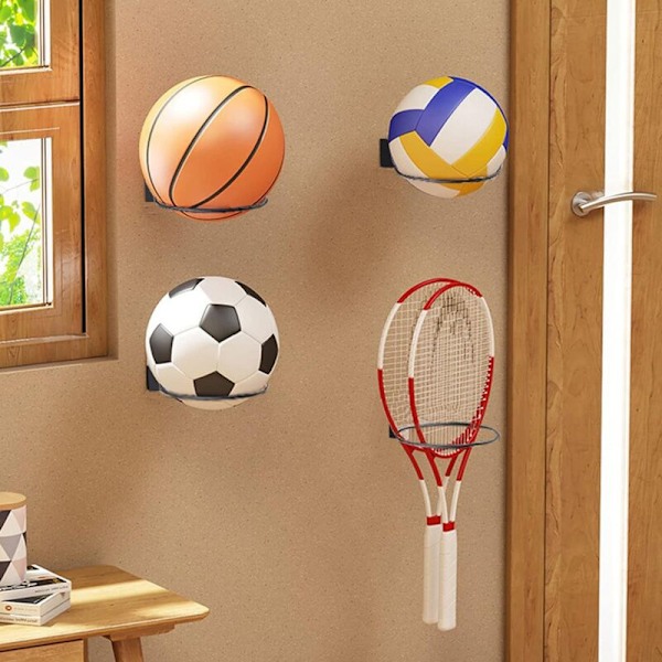 3-pack väggmonterad displayhållare 6 tum boll för basket, fotboll, -boll, förvaring, blomkruka