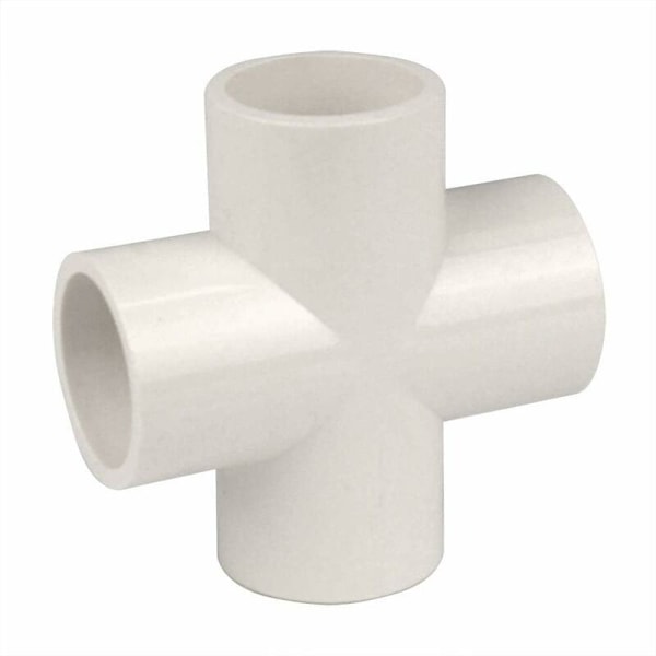 10 st 4-vägs 20 mm PVC-korskoppling för robust växthusramkonstruktion