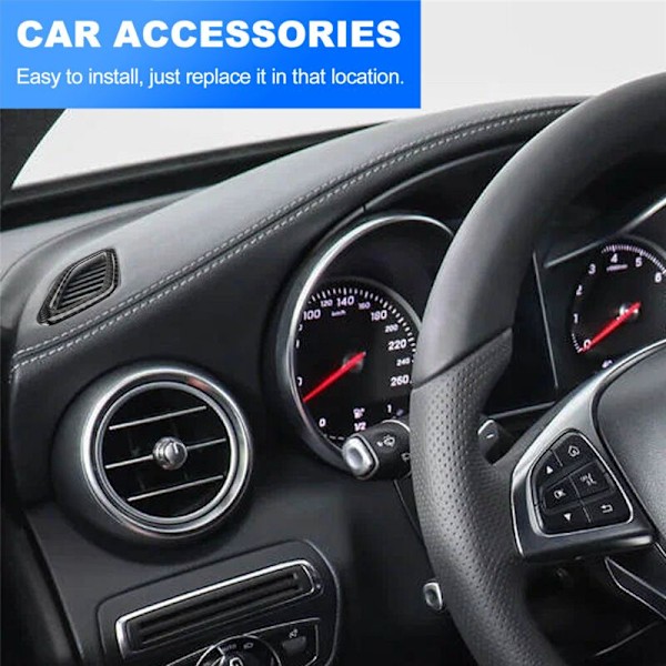 För A Gla Cla Klass W176 X156 C117 Fiber Instrumentbräda Luftkonditionering Utblås Vent Cover Trim Tillbehör