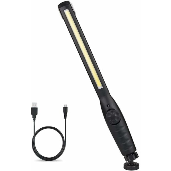 USB-ladattava työvalo COB-tarkastuslamppu taskulamppu magneettipohjan ja ripustuskoukun kanssa DIY:lle, kotiin, työhön, kävelyyn, kalastukseen, vaellukseen, leirintään